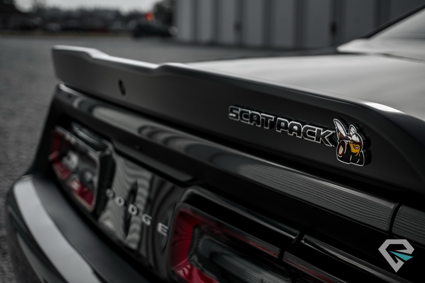 Dodge Challenger Scat Pack badge detail