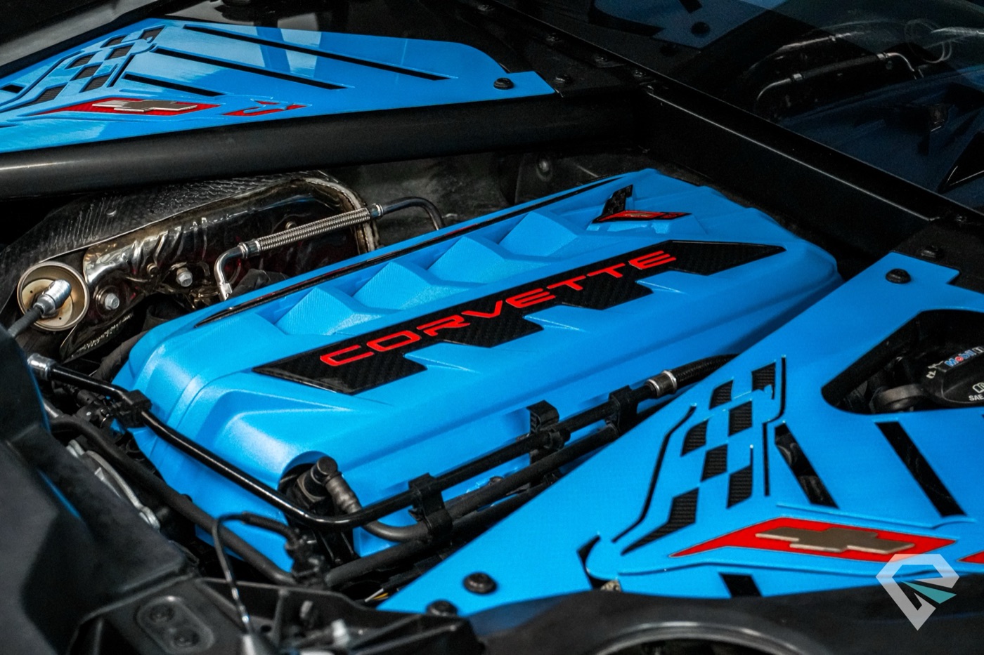 Corvette C8 engine bay detail