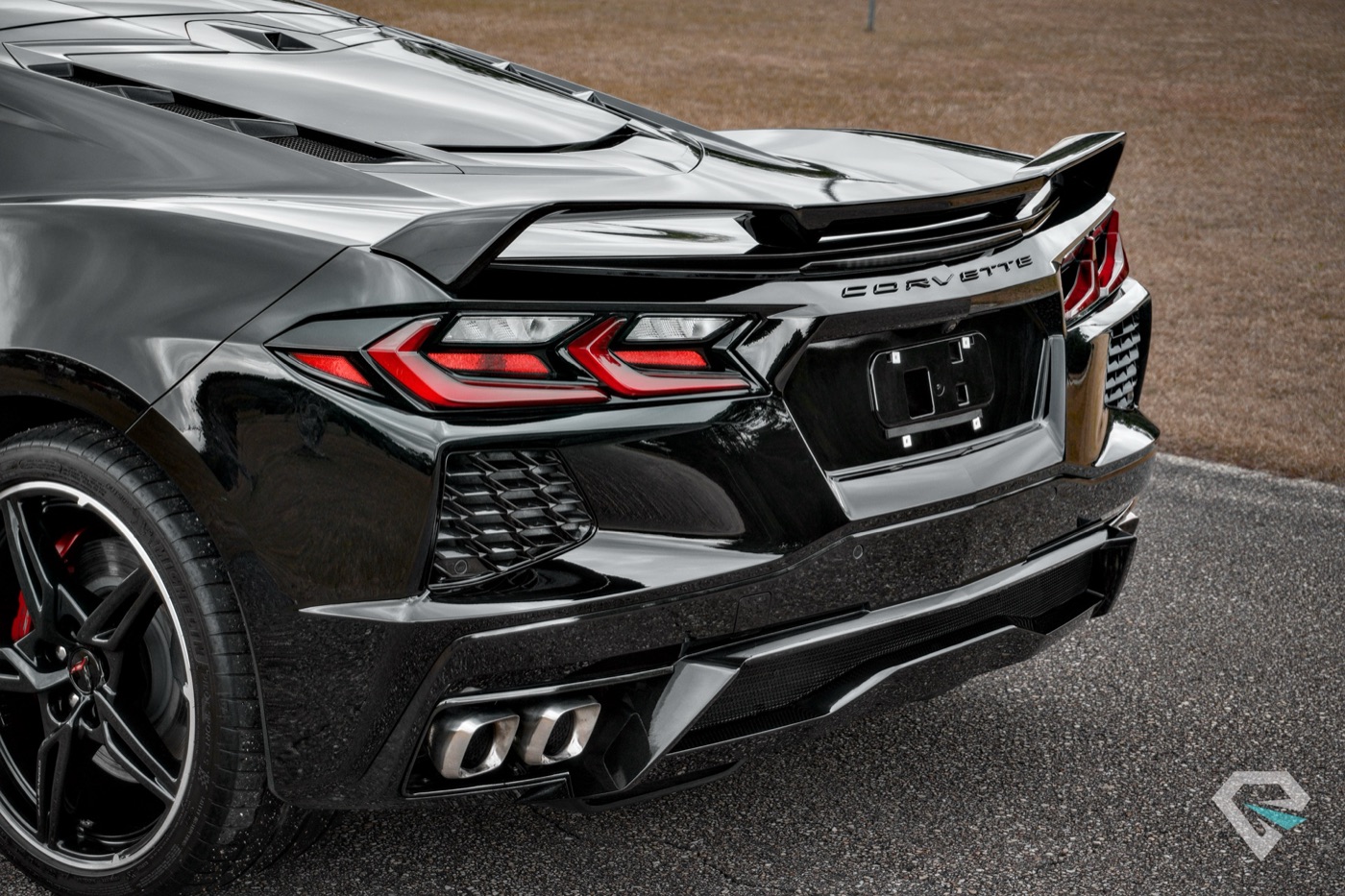 Black Corvette C8 ceramic coated